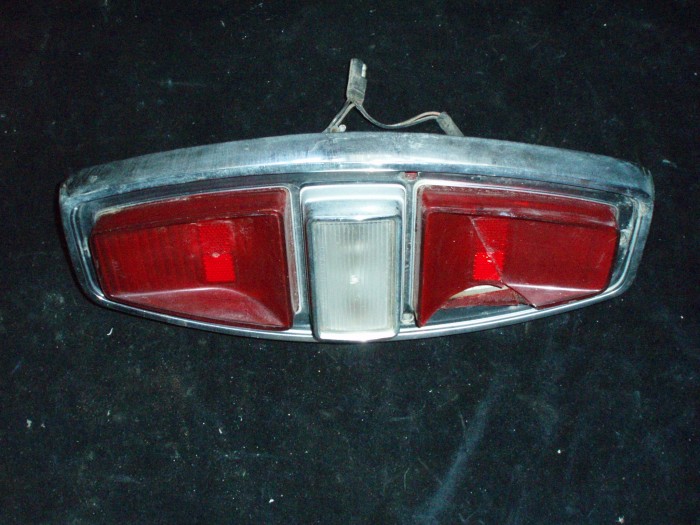 1968 Ford Galaxie rear light, chrome rim fine, glass broken