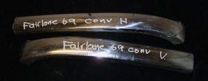 1969 Ford Fairlane cab chrome trim (pair)