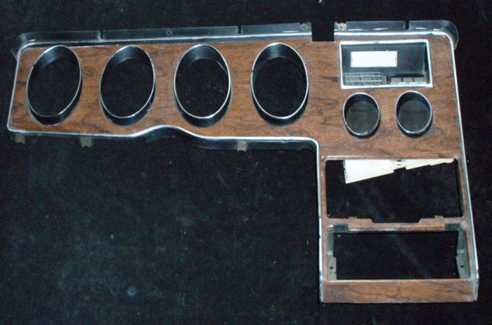 1971-1973 Mercury Cougar panel with amp and oil instruments