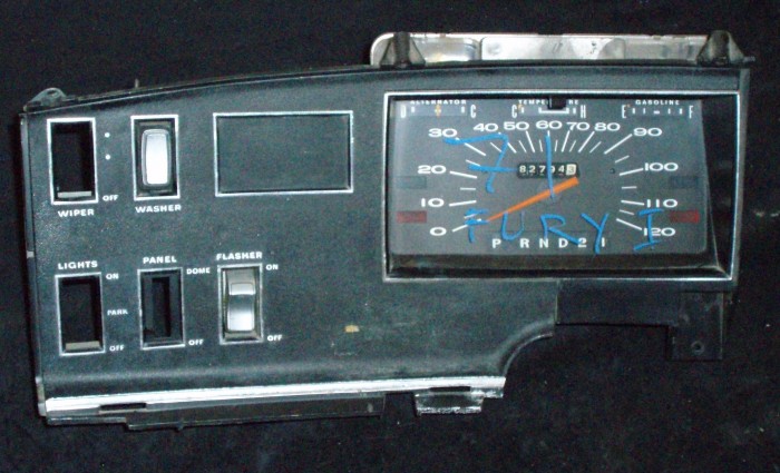 1971 Plymouh Fury I speedometer