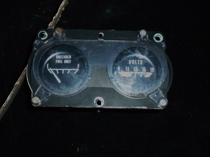 1977 Pontiac LeMans fuel and volt gauge