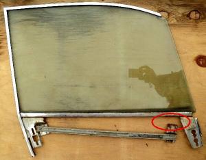 1962 Cadillac 4dr ht    side window tinted left front  (rust damaged frame see picture)