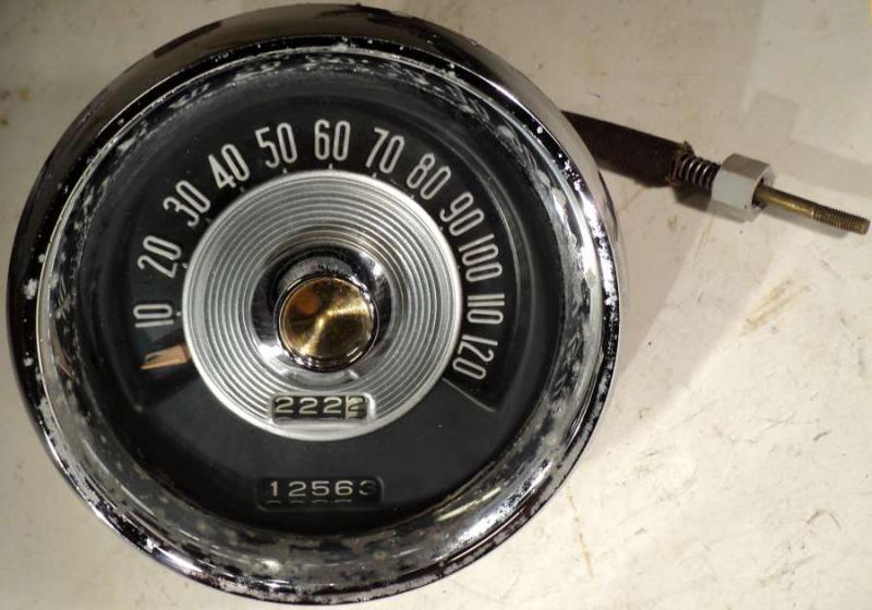 1959 Chrysler   speedometer  (pores in chrome)