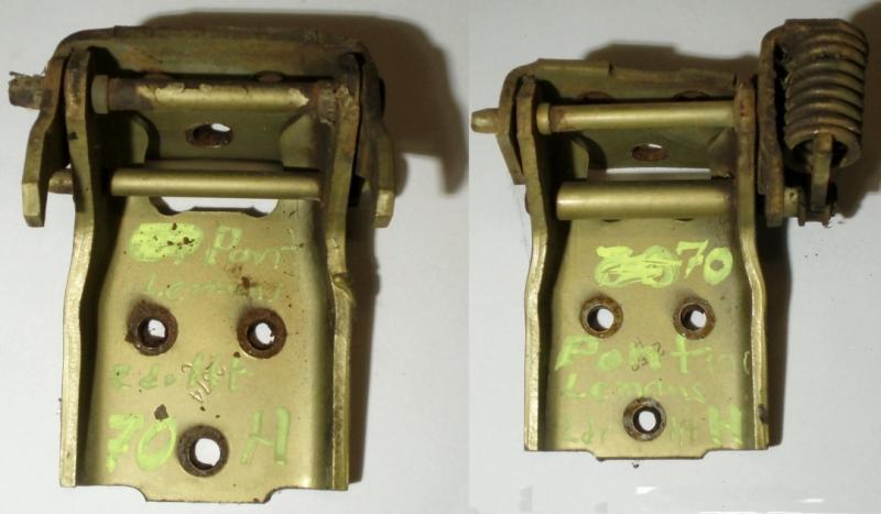 1970 Pontiac Lemans 2dr ht door hinge right pair