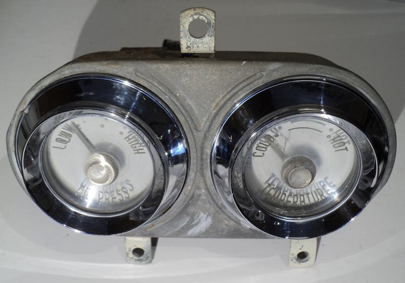 1956  Desoto     water temp, oil pressure gauge  (Poor glass, working meter)