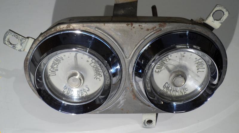 1956  Desoto      ampere meter,   fuel gauge  (Poor glass, working meter)