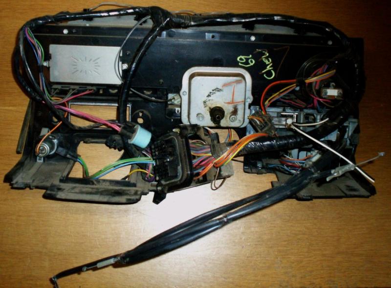 1969 Chevrolet bel air instrument houses with heating controls light switch and washer switch wiring