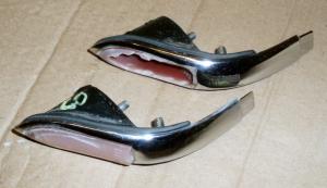 1960 Imperial chromed finish rear fender, nice chrome, glass broken (pair)