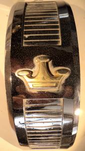 1959  Chrysler Imperial     chrome rear fender left outer