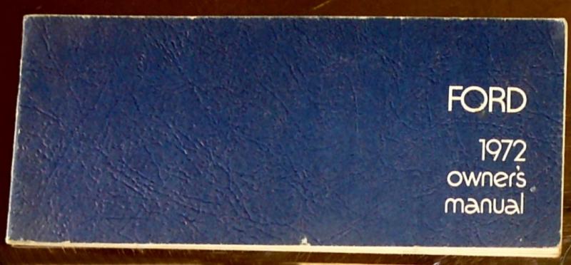 1972 Ford owners manual