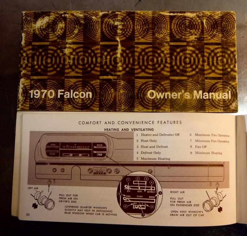 1970 Ford Falcon owners manual