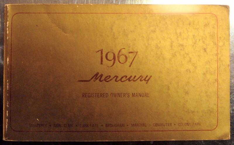 1967 Mercury owners manual