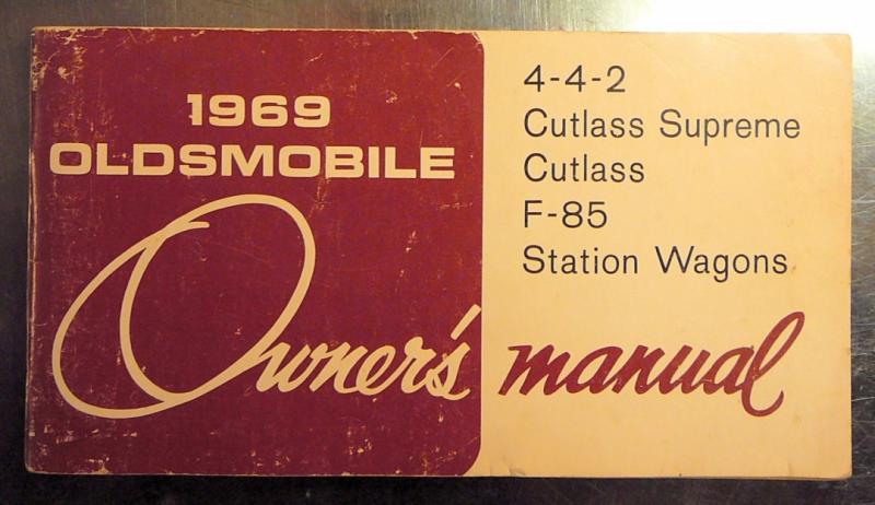 1969 Oldsmobile 442 Cutlas F-85 owners manual