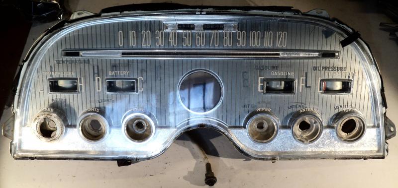 1959 Imperial instrument housing (small cracks in glass)