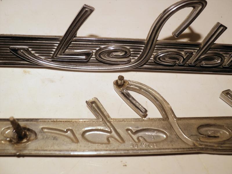 1963   Buick LeSabre   emblem (damaged bracket)  (pair)