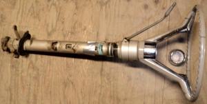 1961 Oldsmobile steering column (bad rivets on steering wheel center)