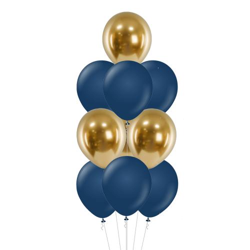 Midnattsblå & Krom Guld - Studentbukett 101