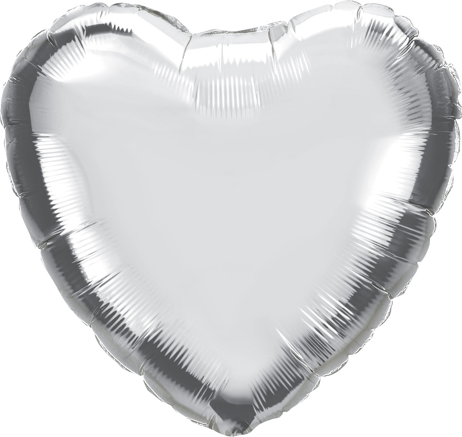 36" (90 cm) Hjärta Silver