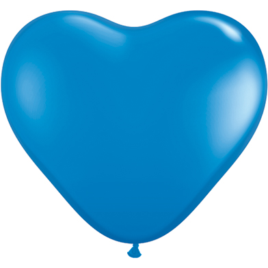6" (15 cm) Hjärtformad Mörkblå