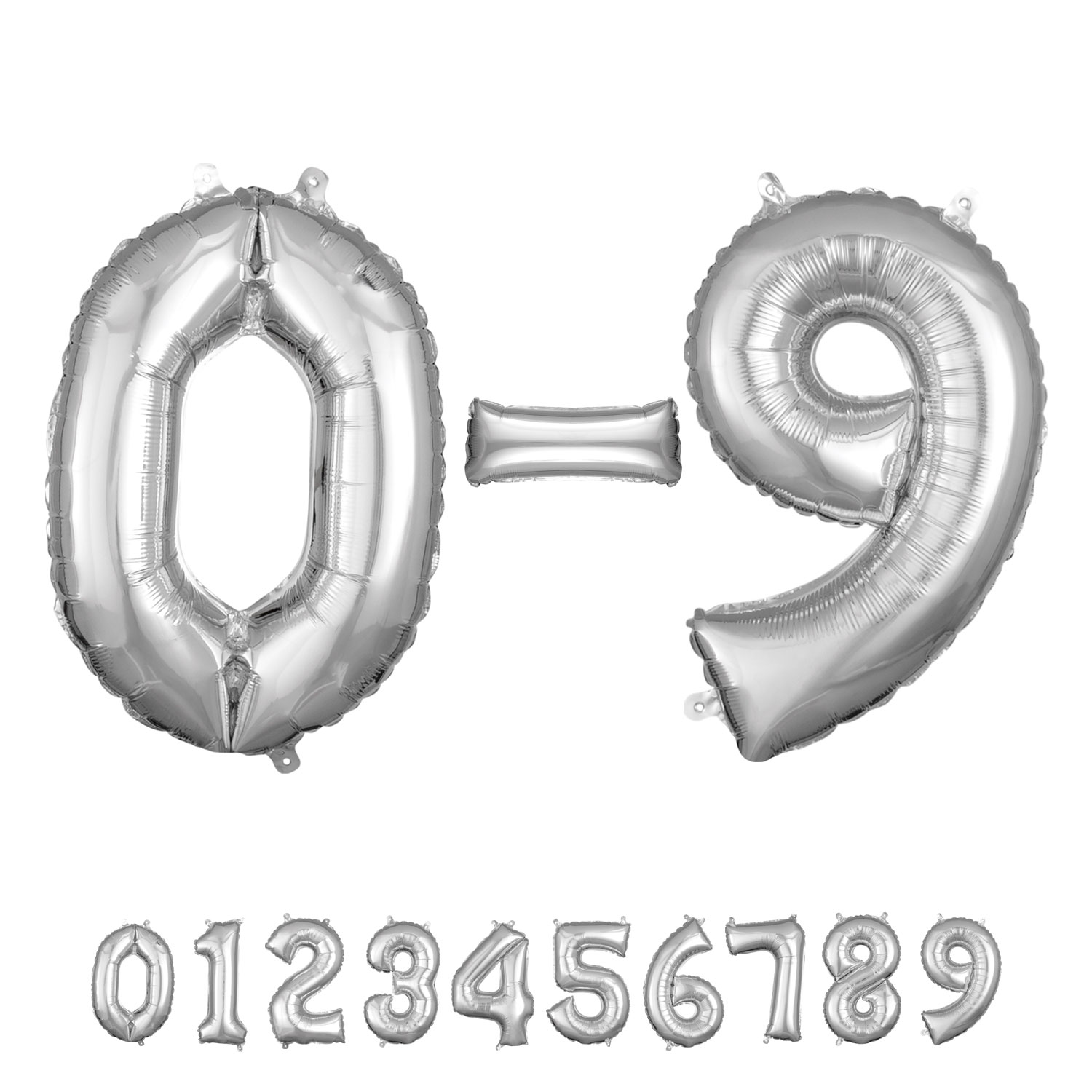 14" (35 cm) Siffror Silver
