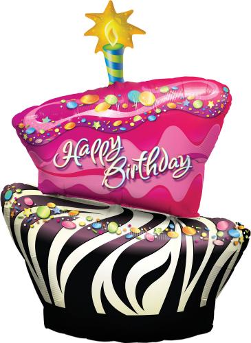 41" Födelsedag Funky Zebratårta