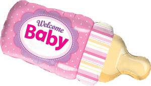 39" Welcome Baby Pink Bottle