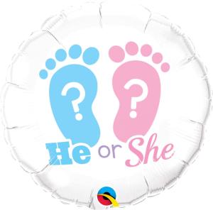 18" He or She? Footprints