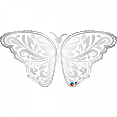 112cm Vit Fjäril - L