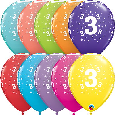 11" (28 cm) 3-Årsballong
