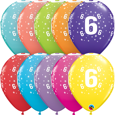11" (28 cm) 6-Årsballong