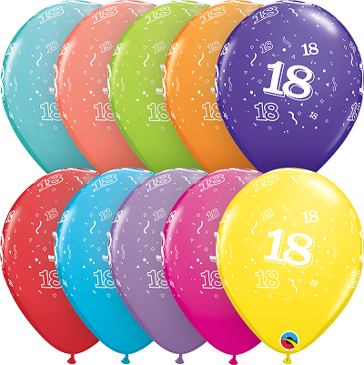 11" (28 cm) 18-Årsballong