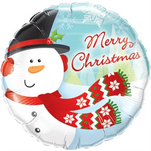 18" Merry Christmas Snowman