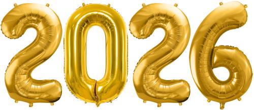 Heliumfylld "2026" Guld