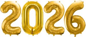 Heliumfylld "2026" Guld