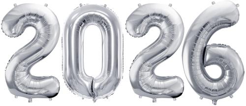 Heliumfylld "2026" Silver