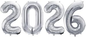 Heliumfylld "2026" Silver