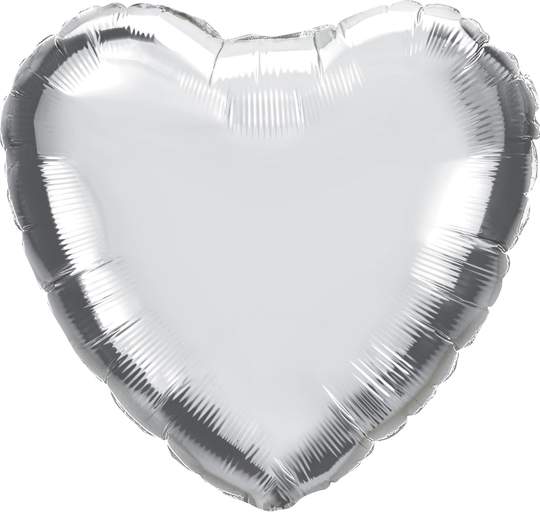 18" (46 cm) Hjärta Silver
