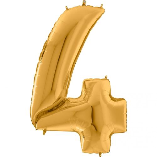 134cm Guld Siffra 4 - XXL