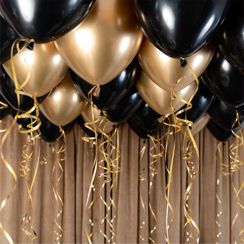 Balloon Ceiling Kit Black & Gold