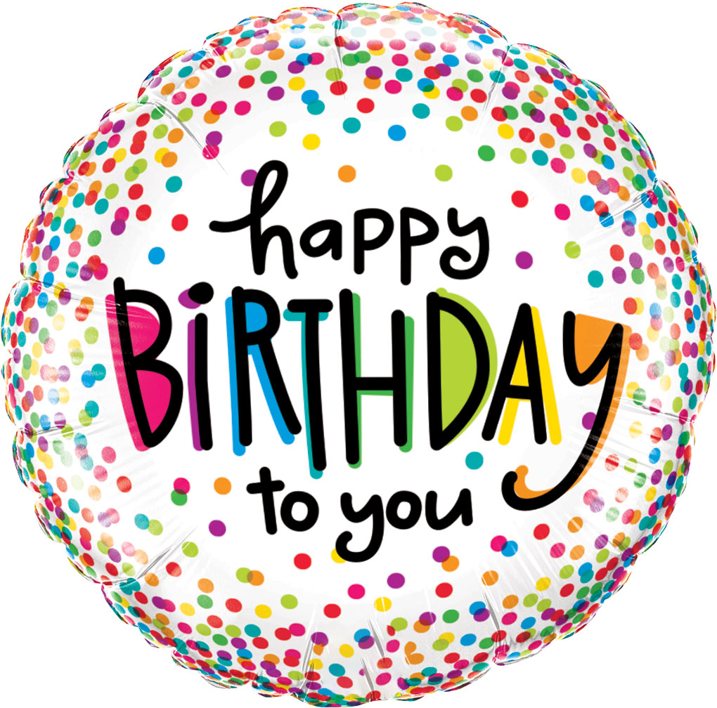 18" Birthday Sprinkled Dots