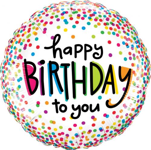 18" Birthday Sprinkled Dots