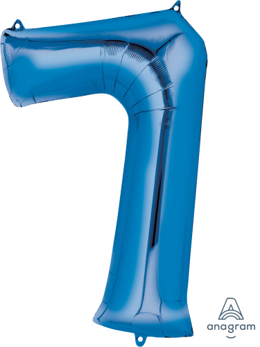 86cm Blå Siffra 7 - XL