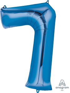 86cm Blå Siffra 7