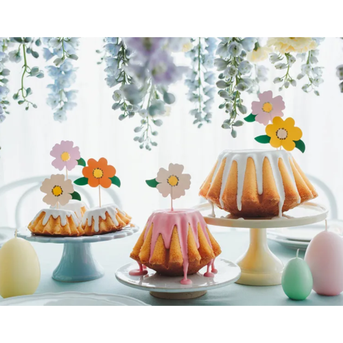 Tårtdekoration Blommor 8st Sommar