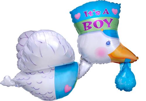 Multiballong It´s a Boy Stork Foil Balloon