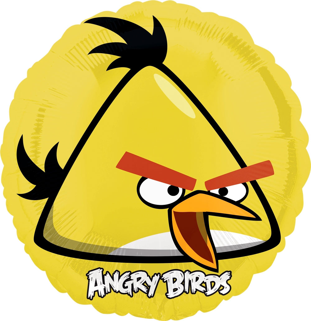 18" Angry Birds Yellow Folie Ballong