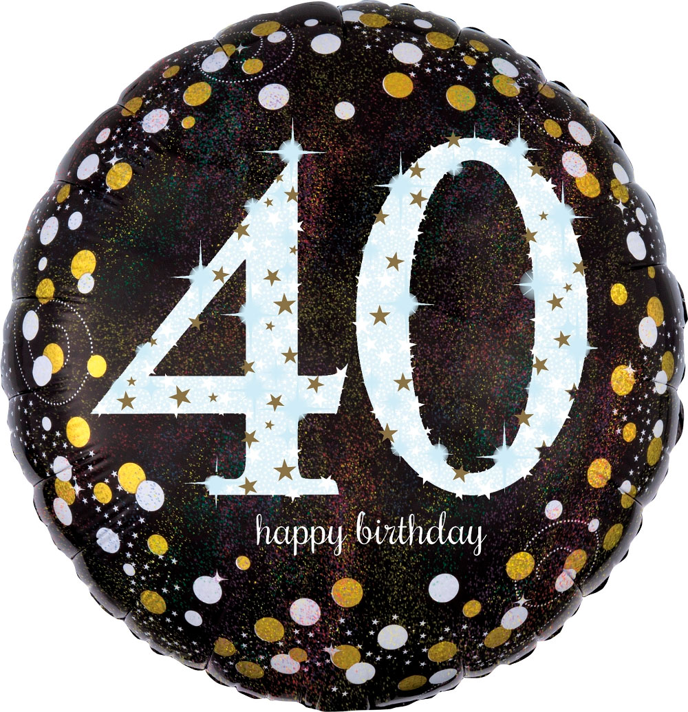 18" (46 cm) Sparkling Birthday 40