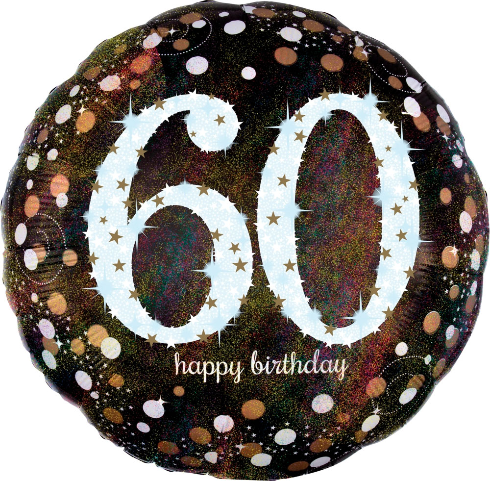 18" (46 cm) Sparkling Birthday 60