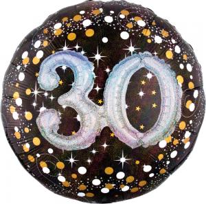 36" (90 cm) 30 Sparkling Birthday 3D