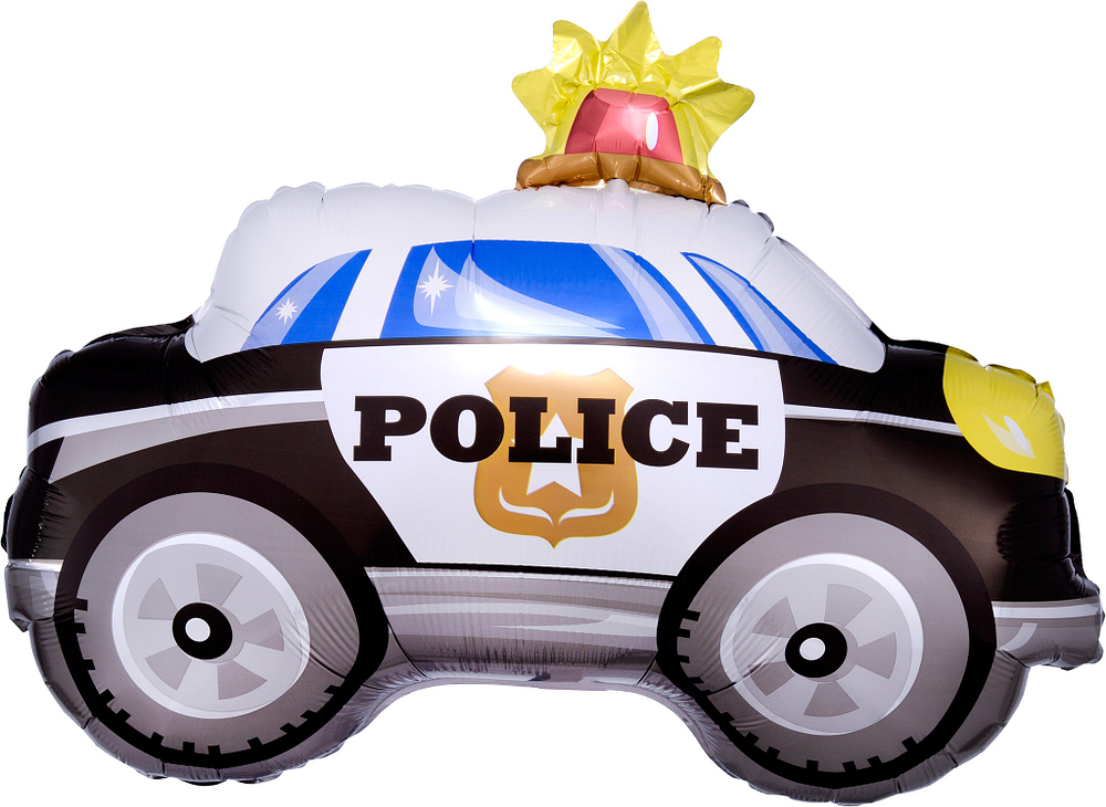 Police Car Junior Shape Foil Balloon